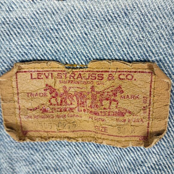 Vintage Levis Denim Trucker Jacket Men Small Blue Type 3 Made USA 80s - Picture 2 of 15
